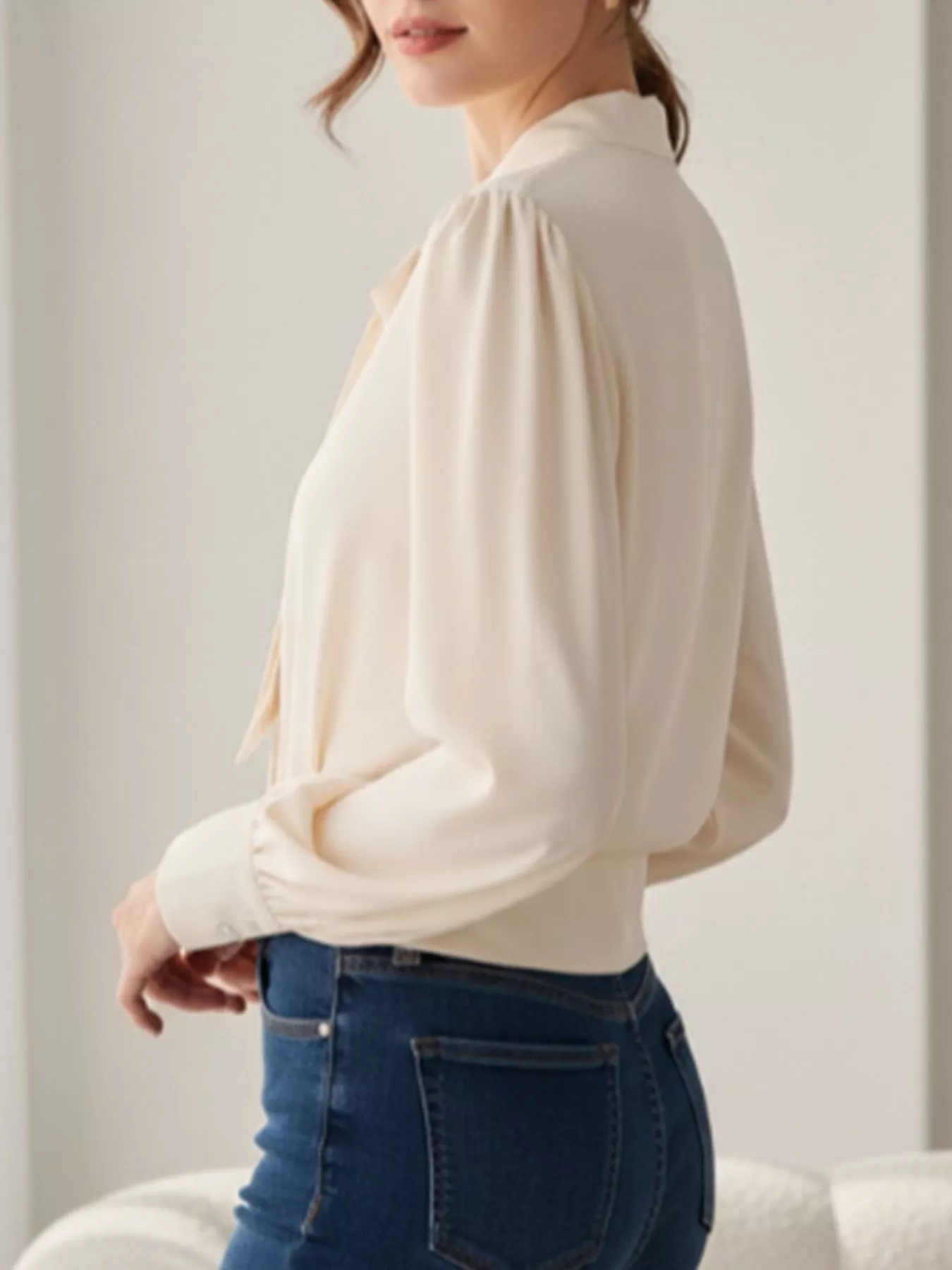 Bow Tie Long Sleeve Shirt - Image 2
