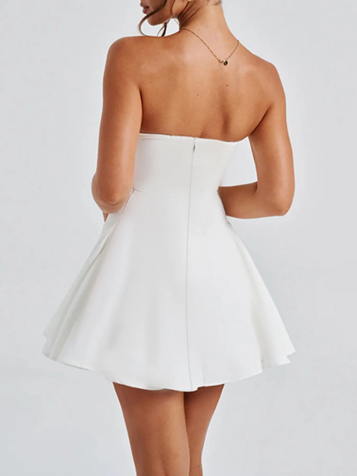 Bow Tube A-Line Mini Dress - Image 6