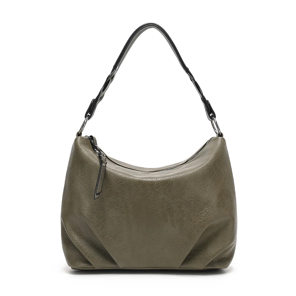 Braided Handle Slouchy Hobo - Image 2