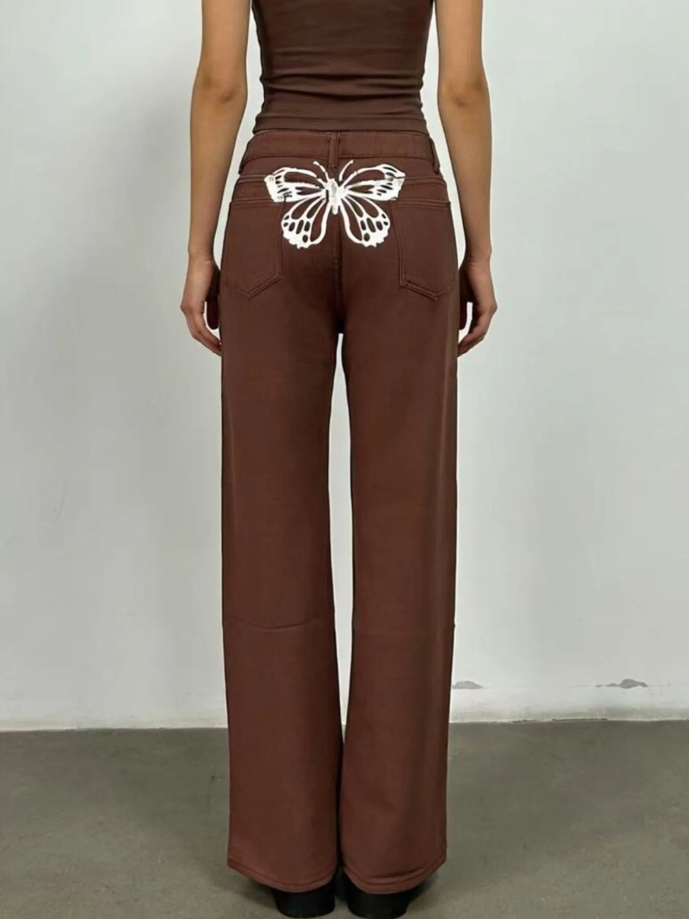 Butterfly Back Wide Leg Jeans - Image 15