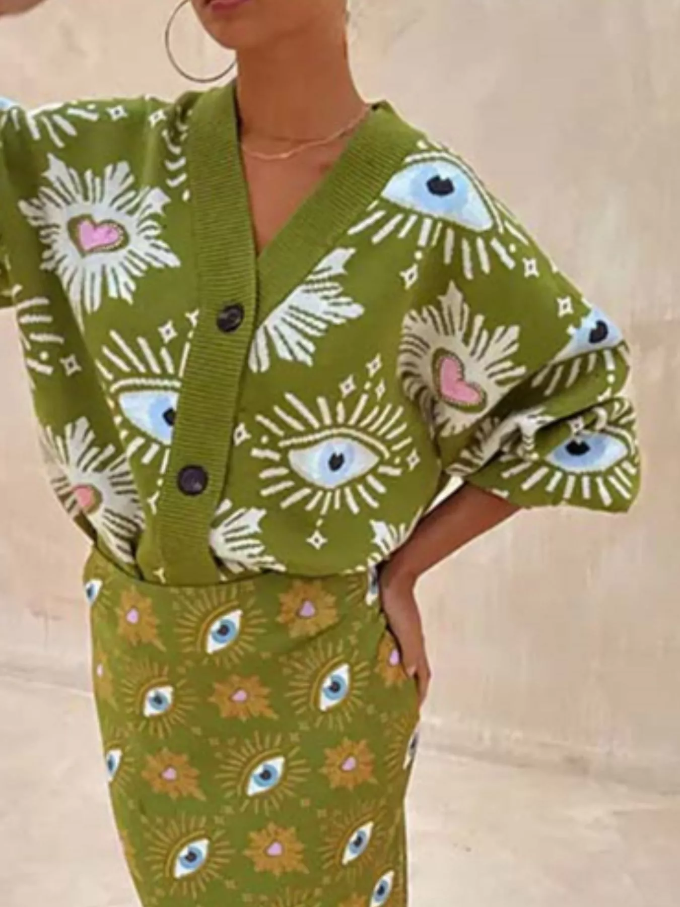 Button-Down Dropped Shoulder Cardigan - Image 6