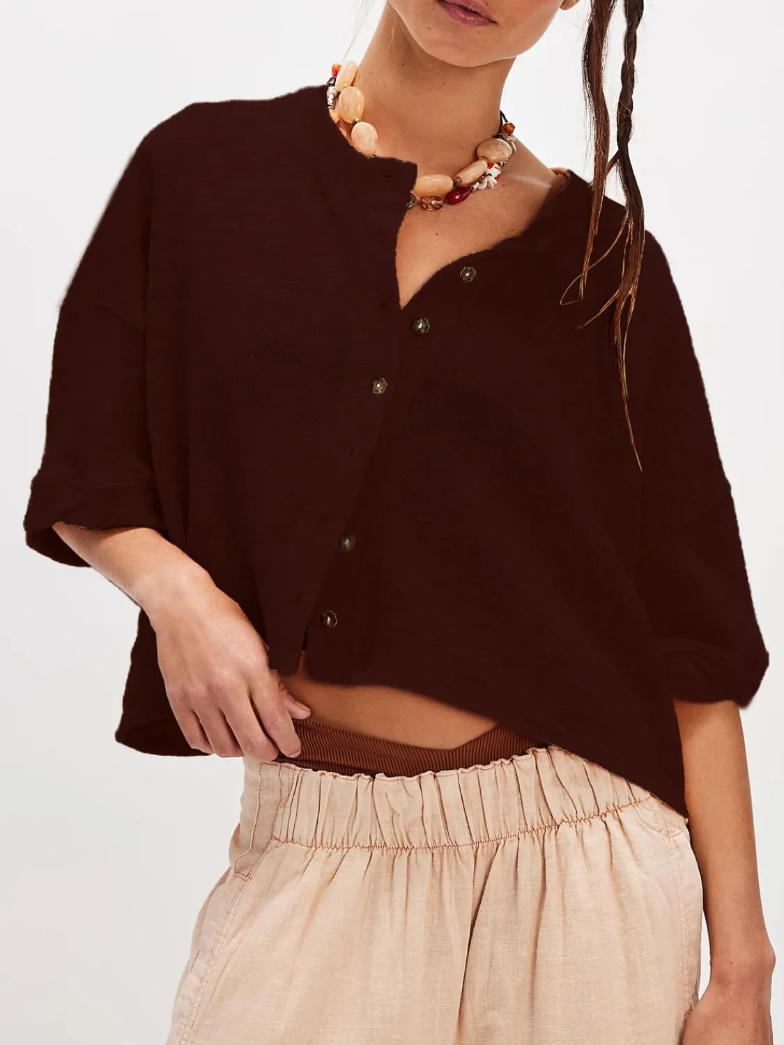 Button Down Half Sleeve Shirt - Image 26