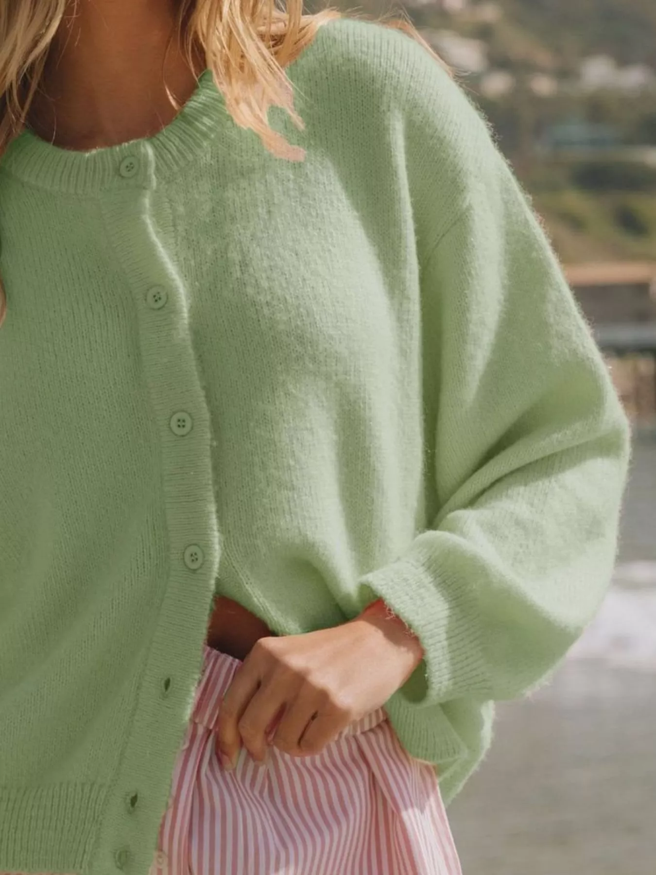 Button-Down Knit Cardigan - Image 10