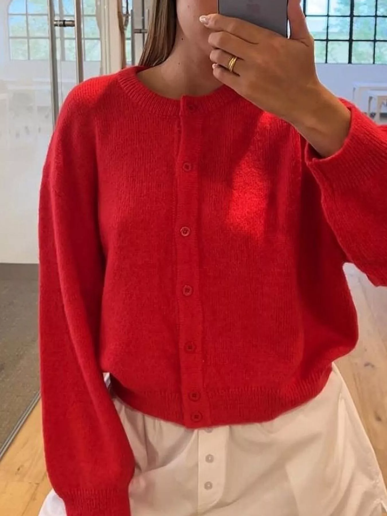 Button-Down Knit Cardigan - Image 7