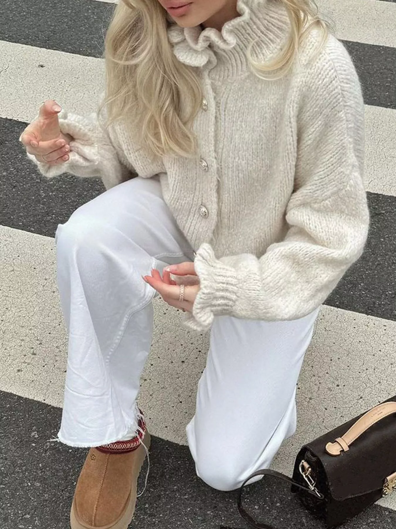 Button-Down Long Sleeve Cardigan - Image 8