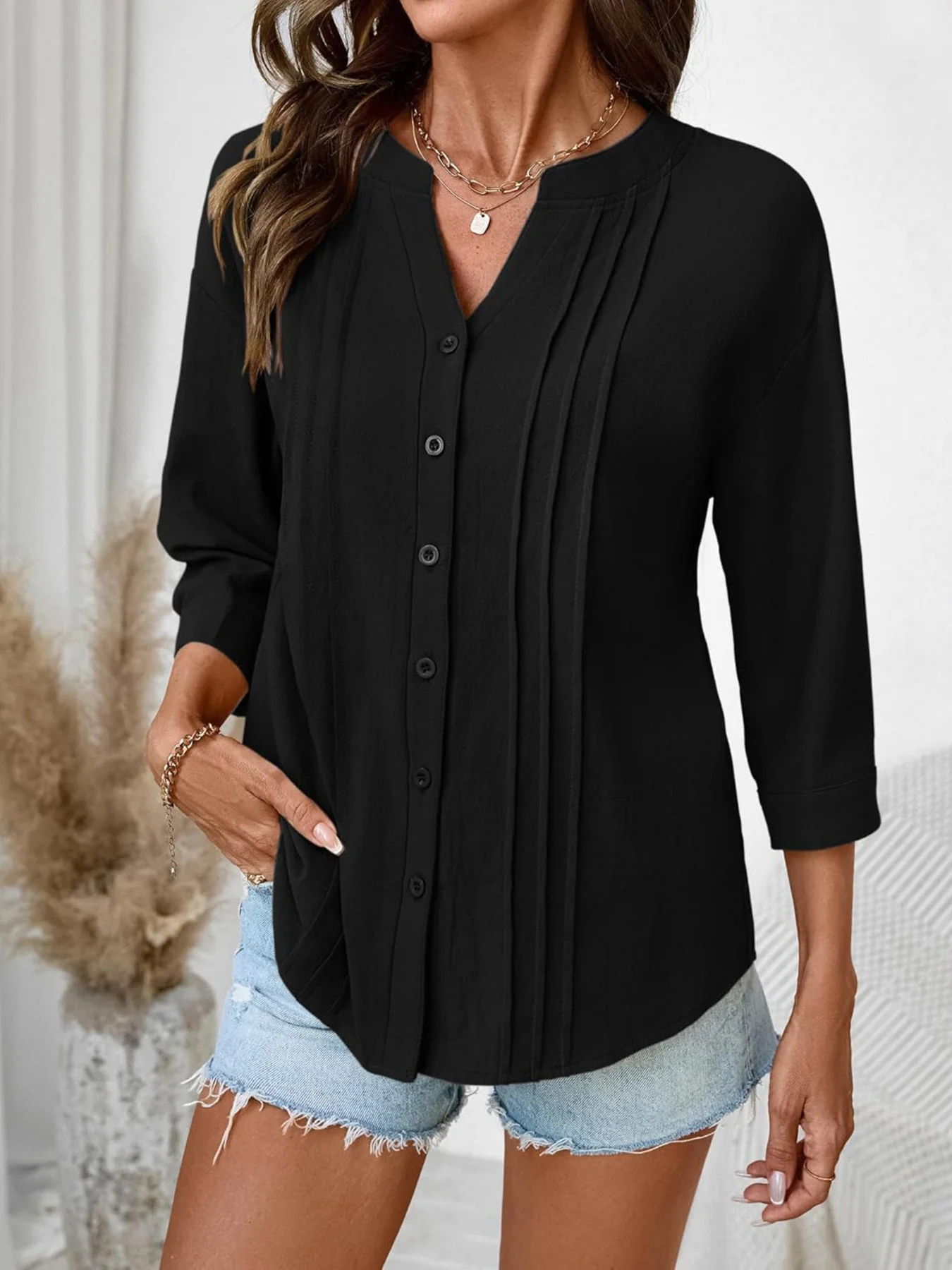 Button-Down Notched Shirt - Image 10