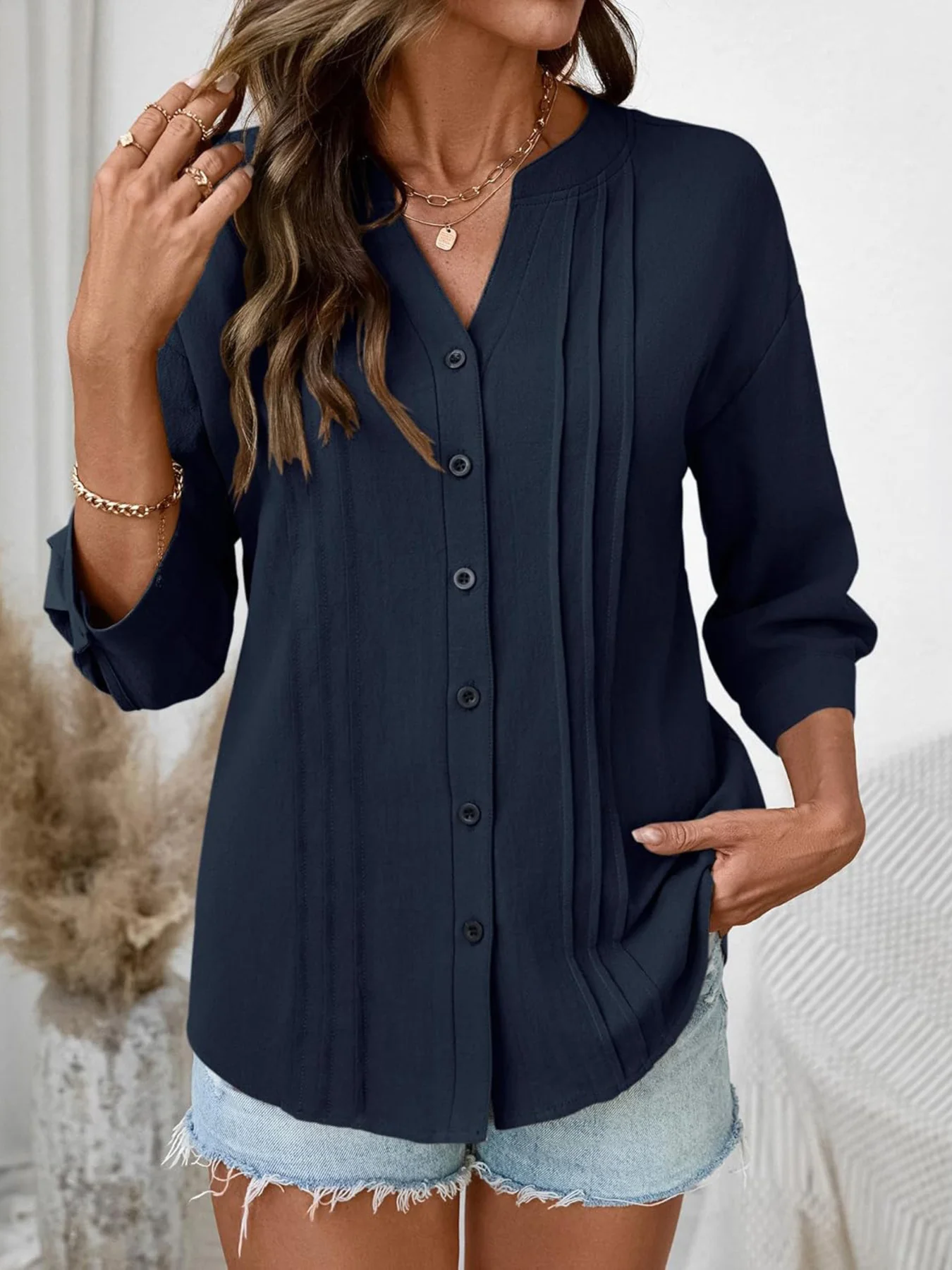 Button-Down Notched Shirt - Image 5