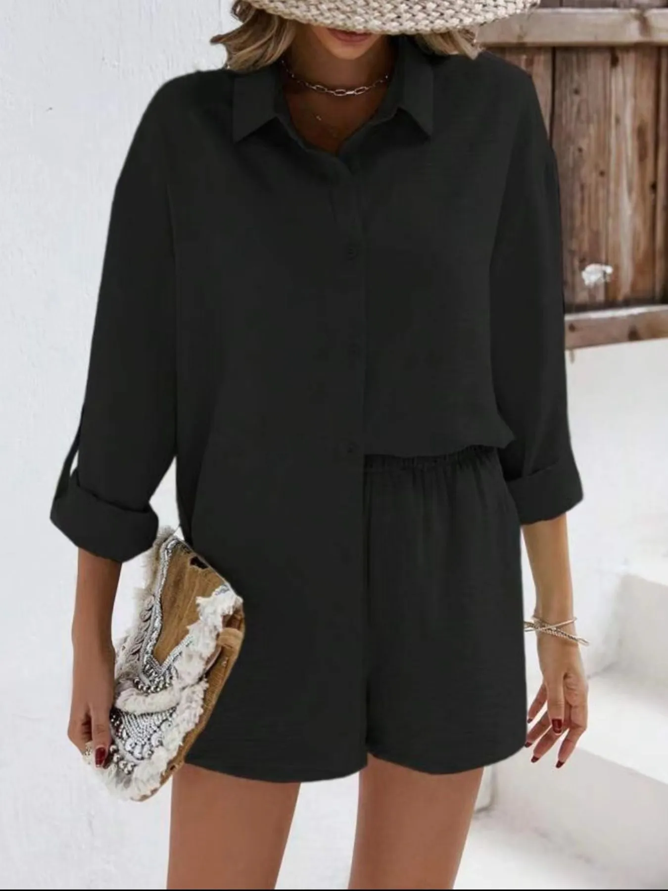 Button Down Shirt and Shorts Set - Image 7