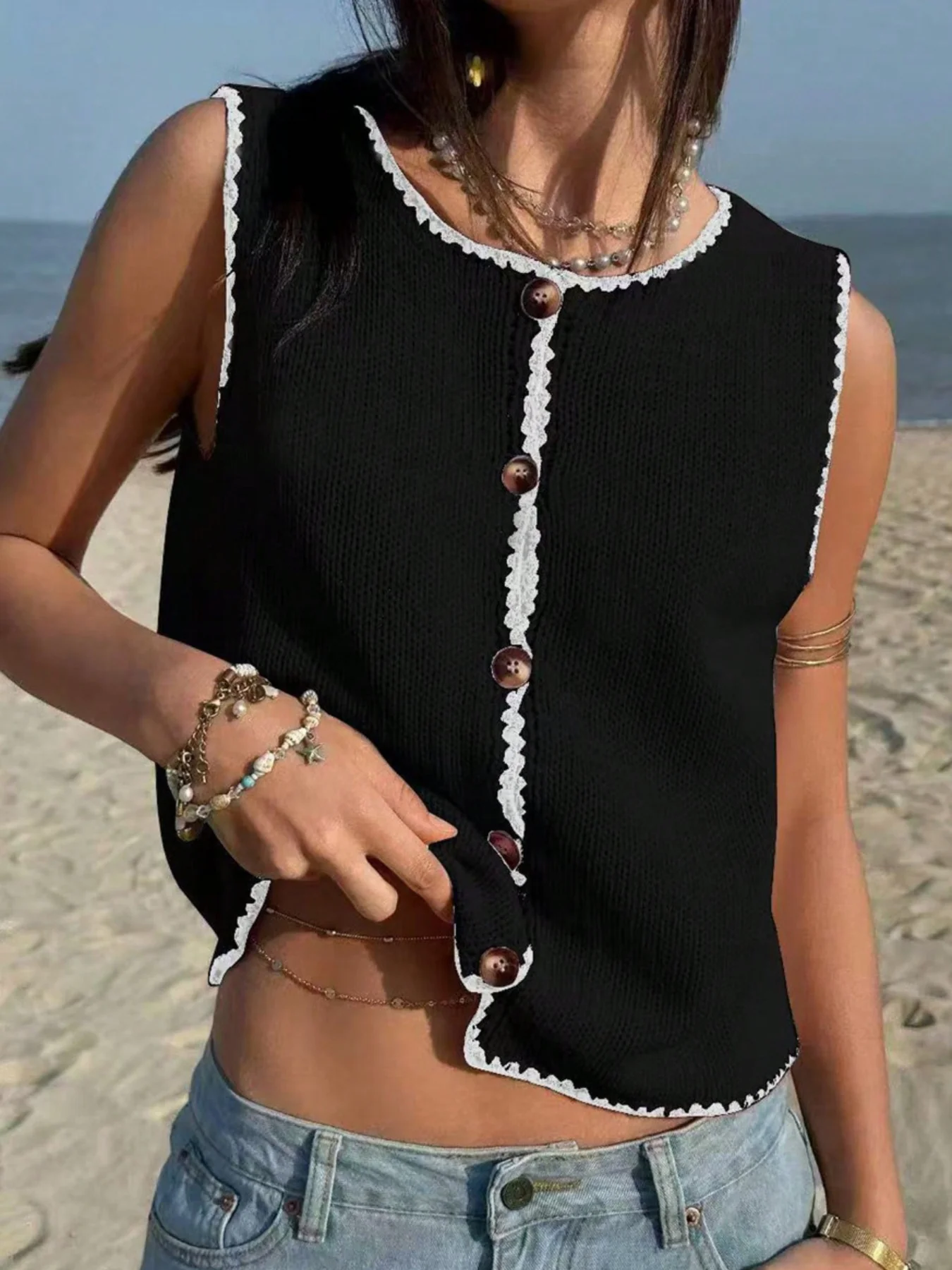 Button-Down Sweater Vest - Image 7