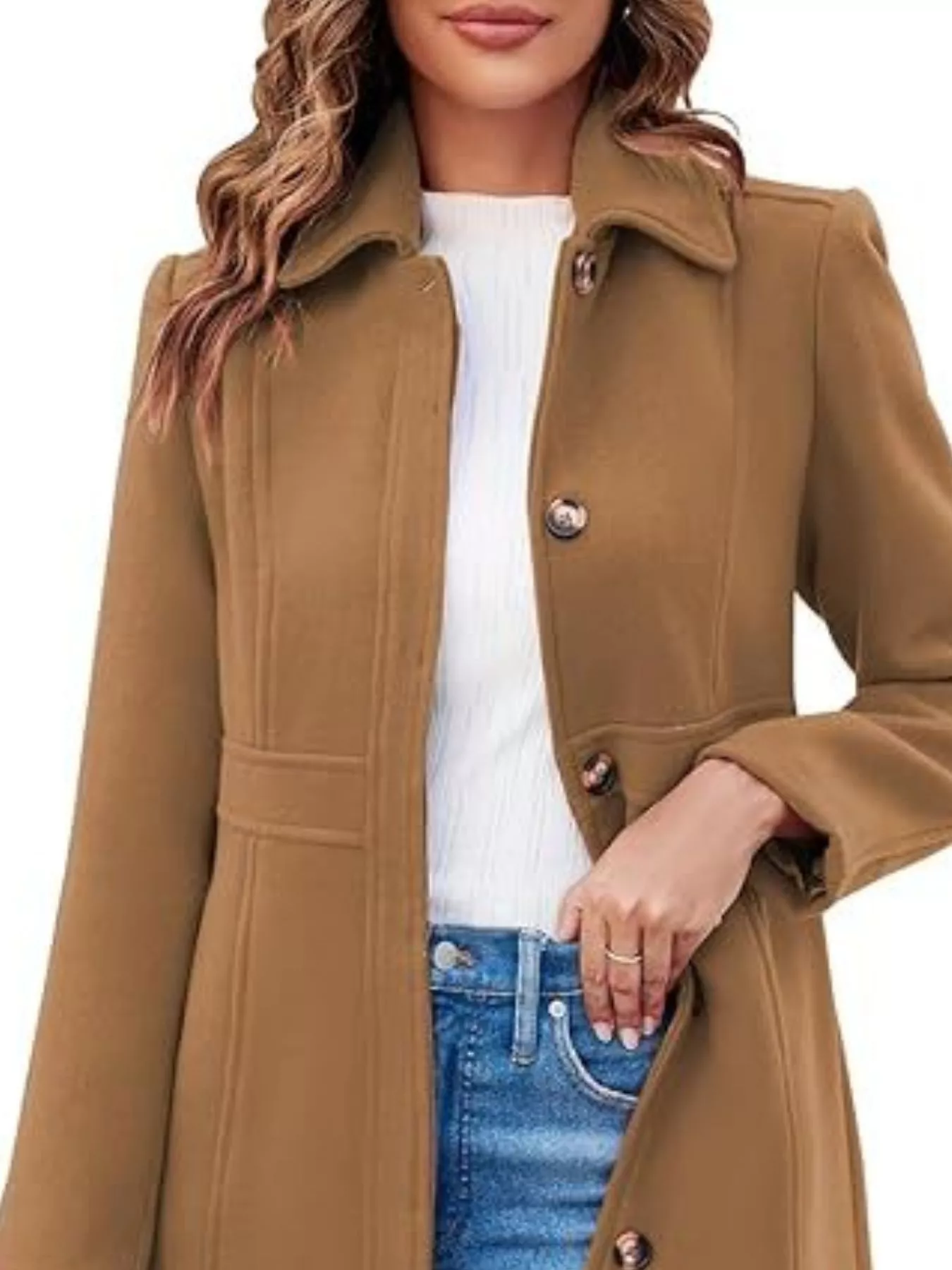 Button-Down Wool Blend Coat - Image 14