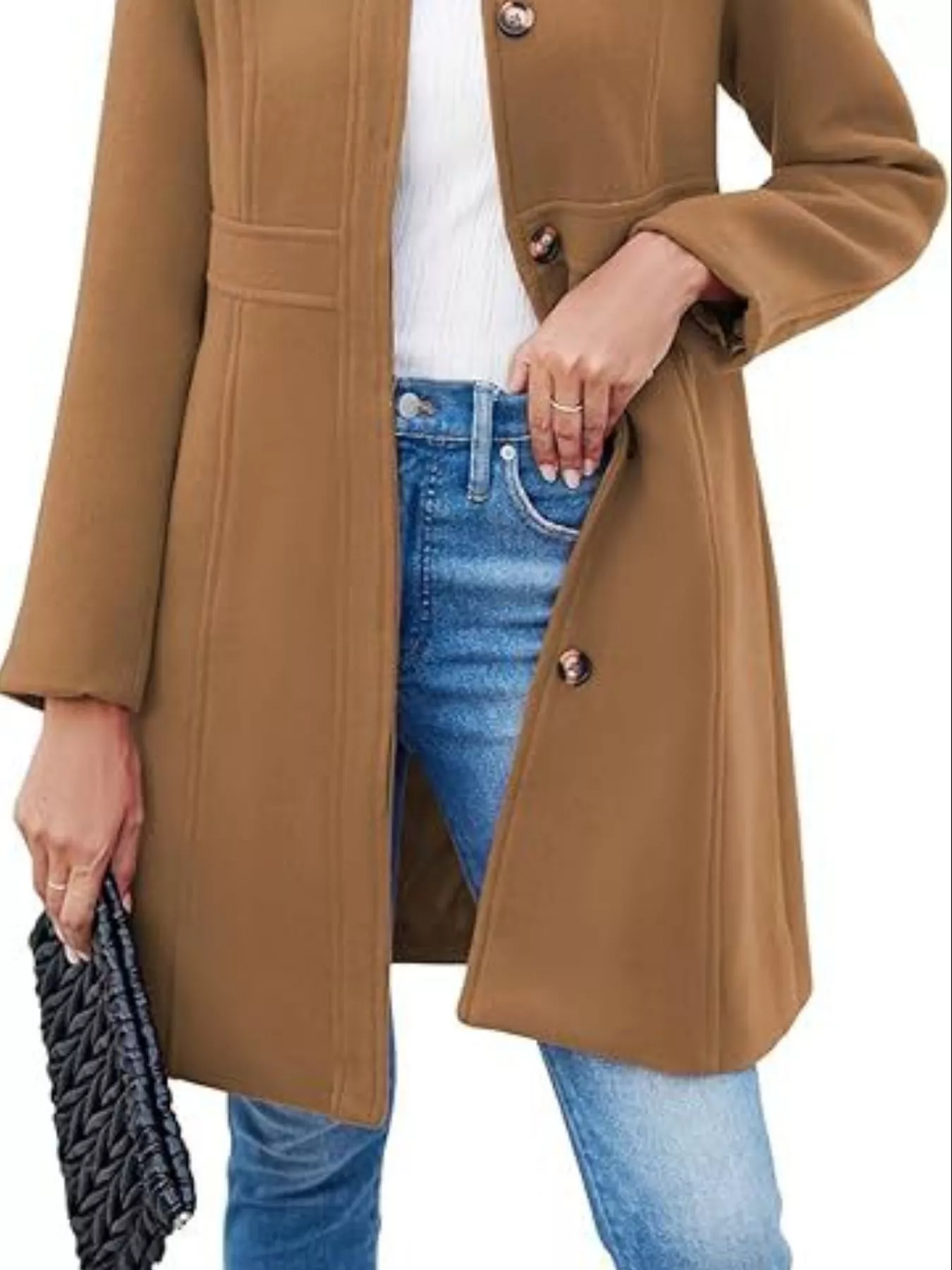 Button-Down Wool Blend Coat - Image 15