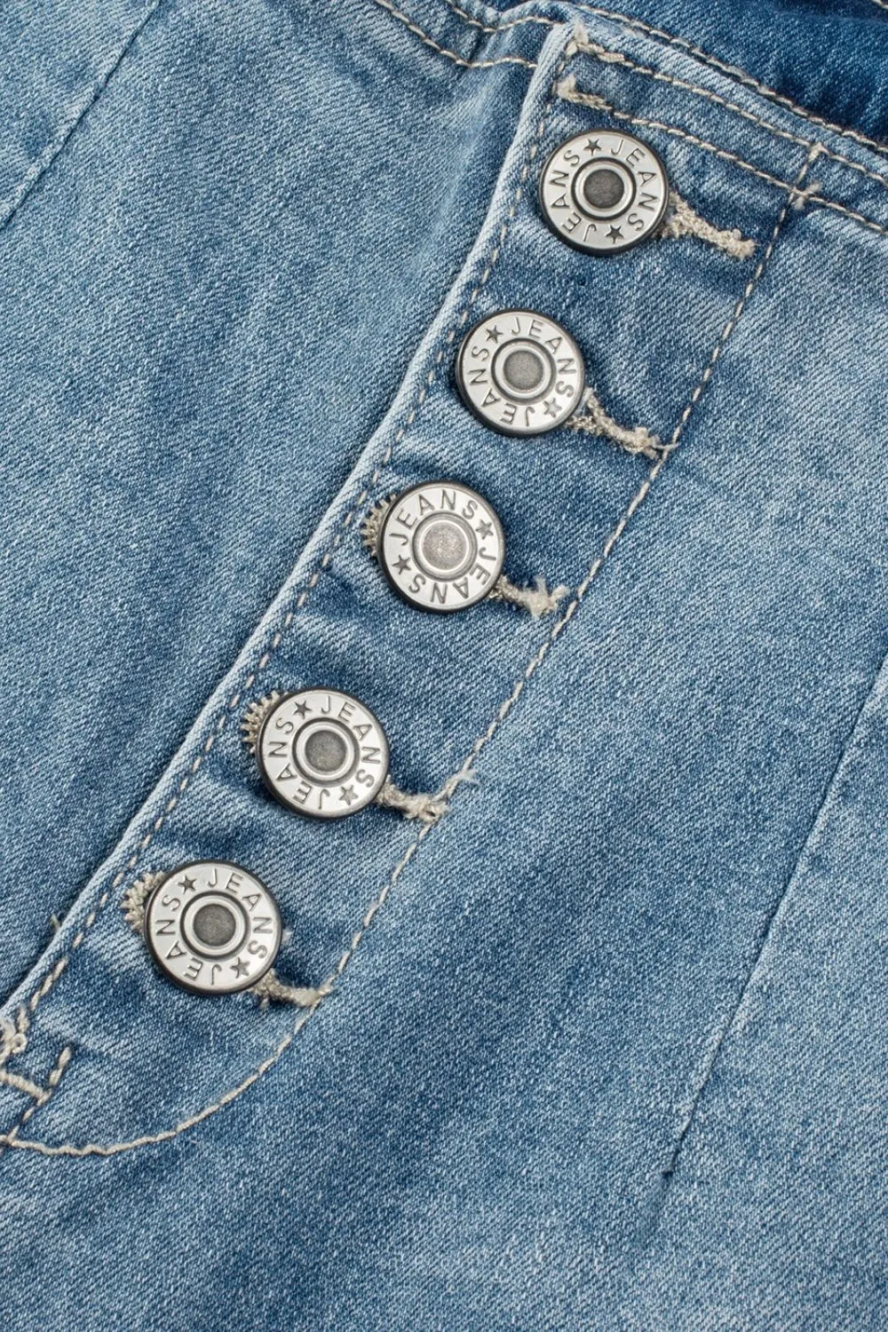 Button Fly High Waist Jeans - Image 8