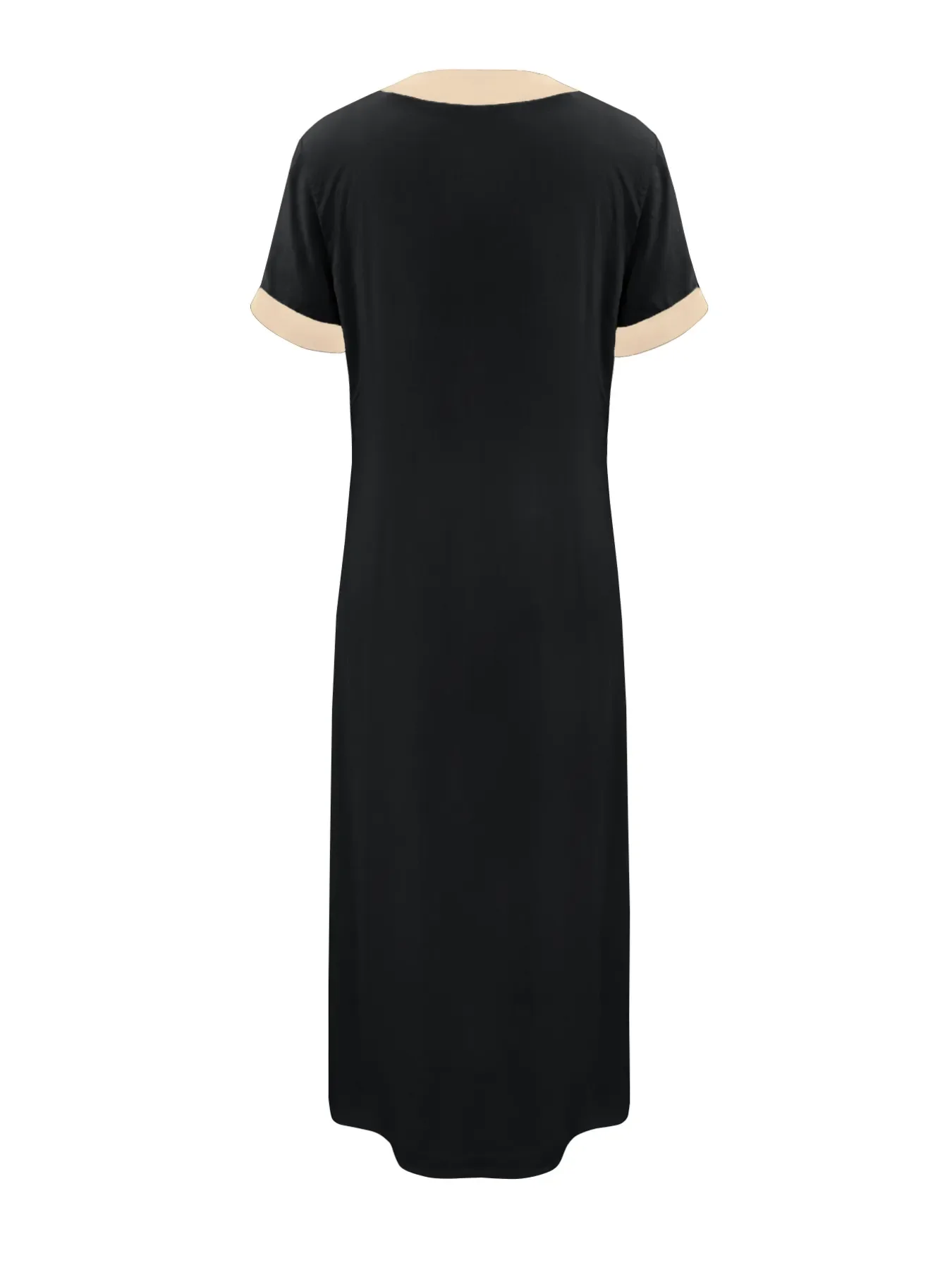 Button-Front Contrast Trim Midi Dress - Image 17