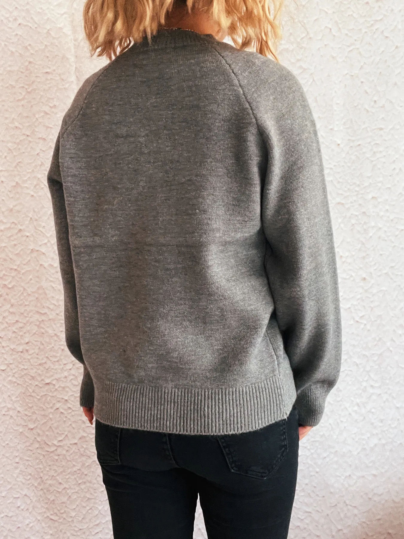 Button-Front Long Sleeve Sweater - Image 11