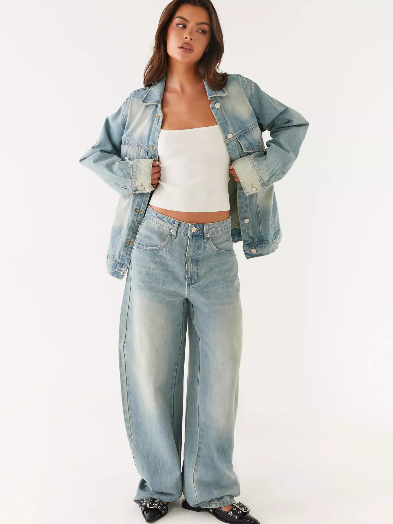 Button Up Denim Jacket and Jeans Set - Image 5