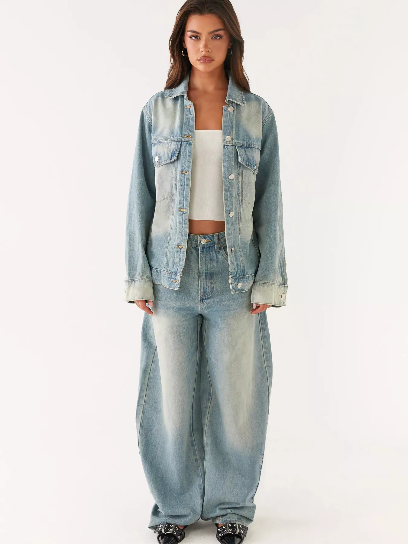 Button Up Denim Jacket and Jeans Set - Image 7