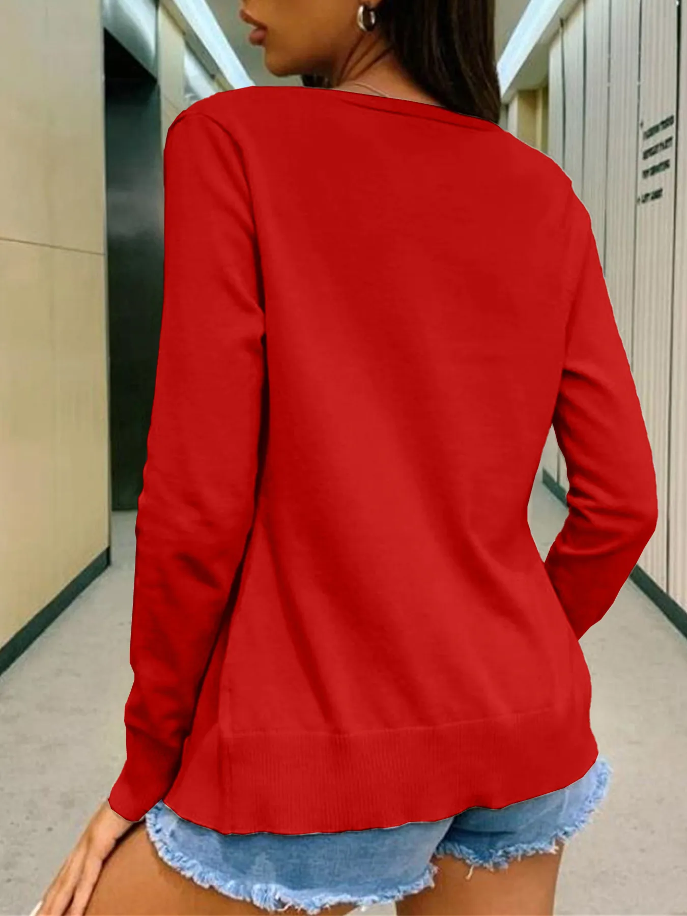 Button-Up Long Sleeve Cardigan - Image 4