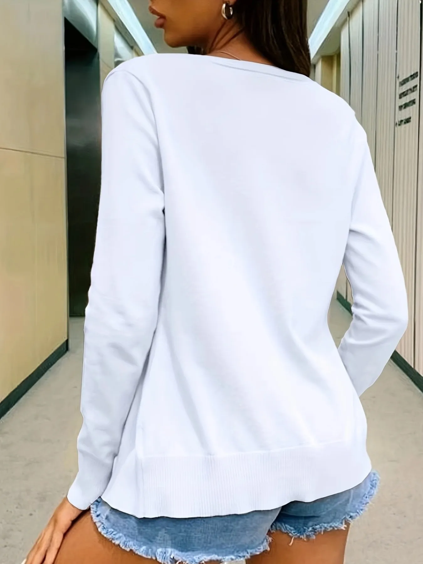 Button-Up Long Sleeve Cardigan - Image 8