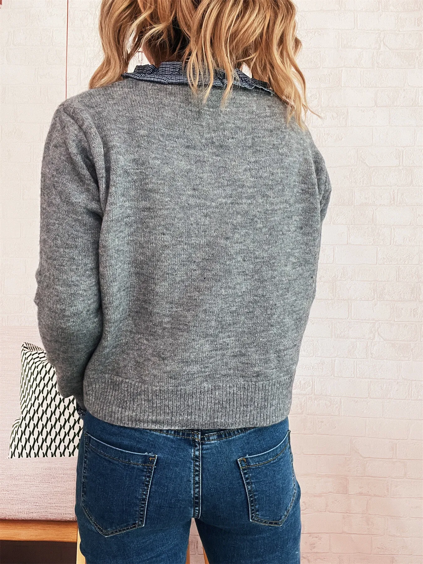 Button Up Long Sleeve Cardigan - Image 4