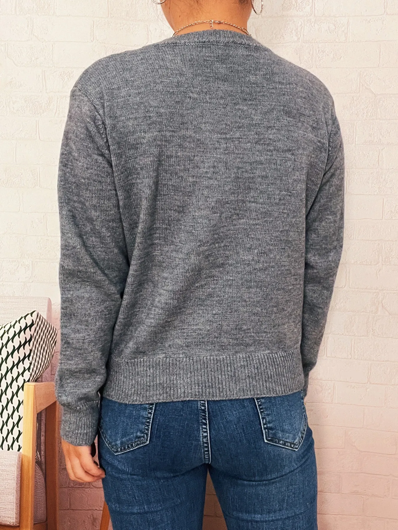 Button-Up Long Sleeve Cardigan - Image 17