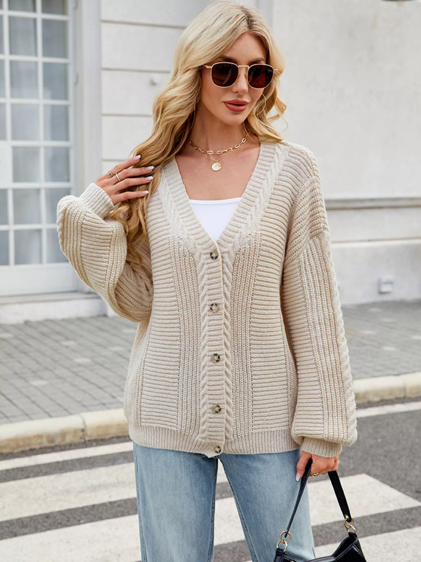 Button Up Long Sleeve Cardigan - Image 15