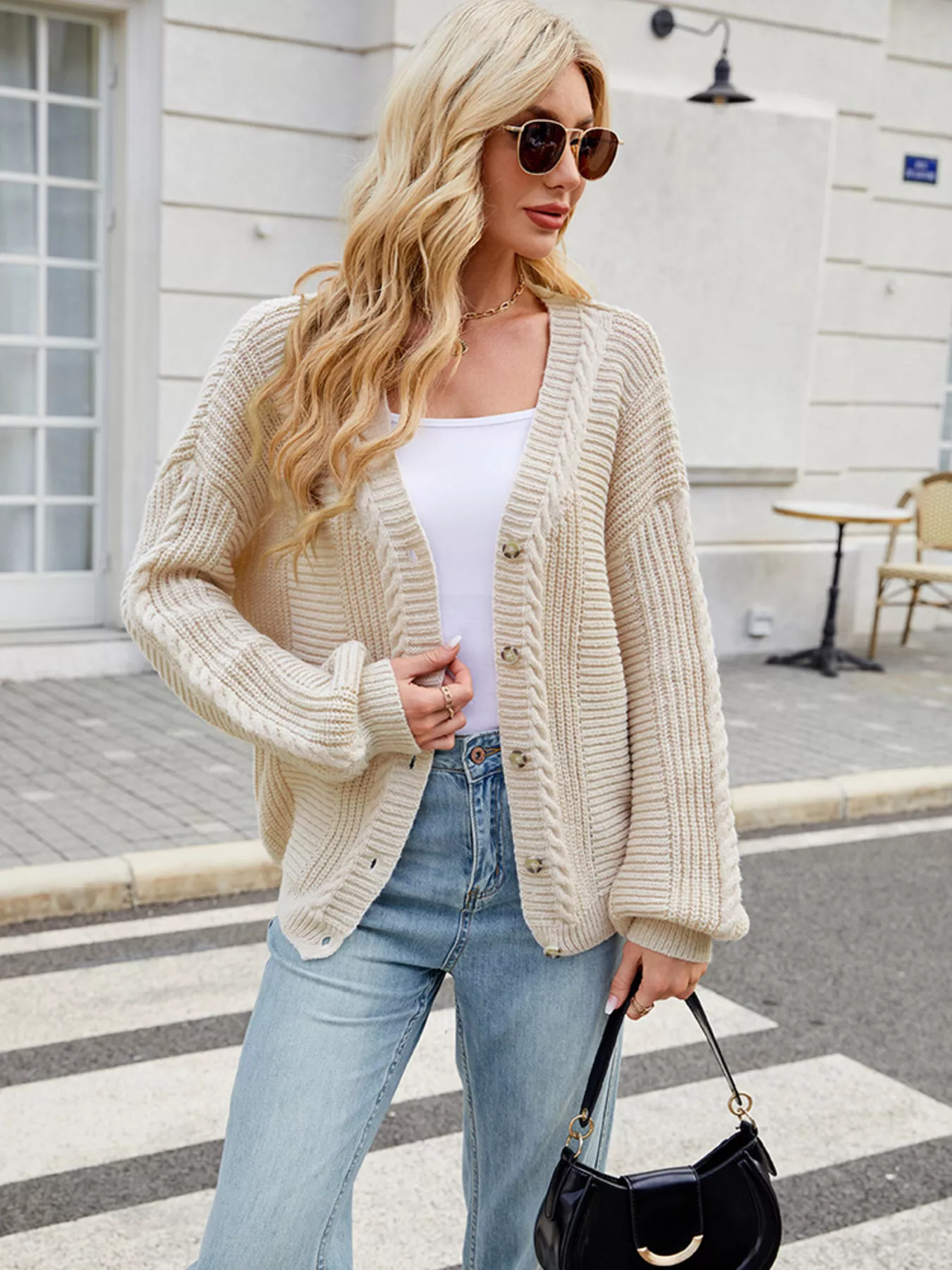 Button Up Long Sleeve Cardigan - Image 17