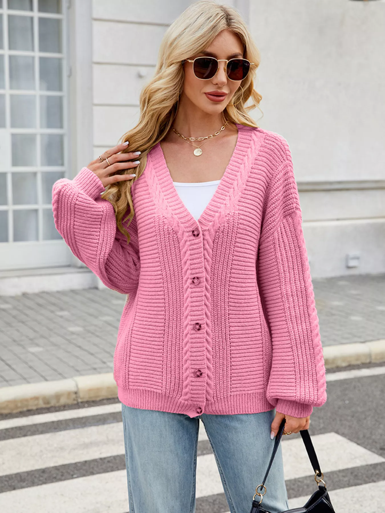 Button Up Long Sleeve Cardigan - Image 21