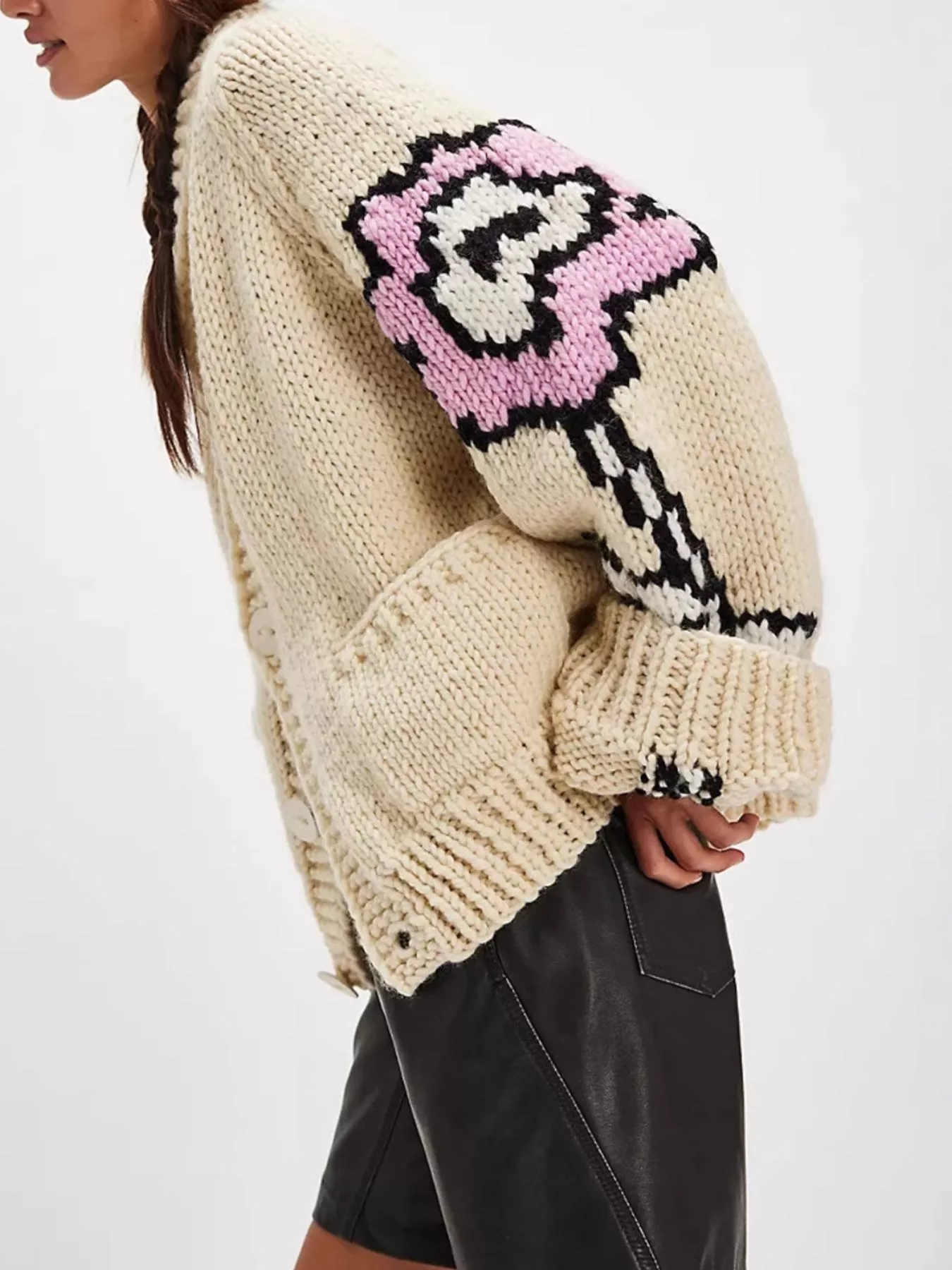 Button Up Long Sleeve Cardigan - Image 3