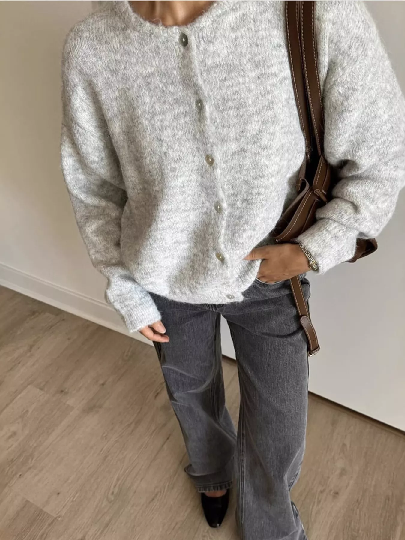 Button Up Long Sleeve Cardigan - Image 5