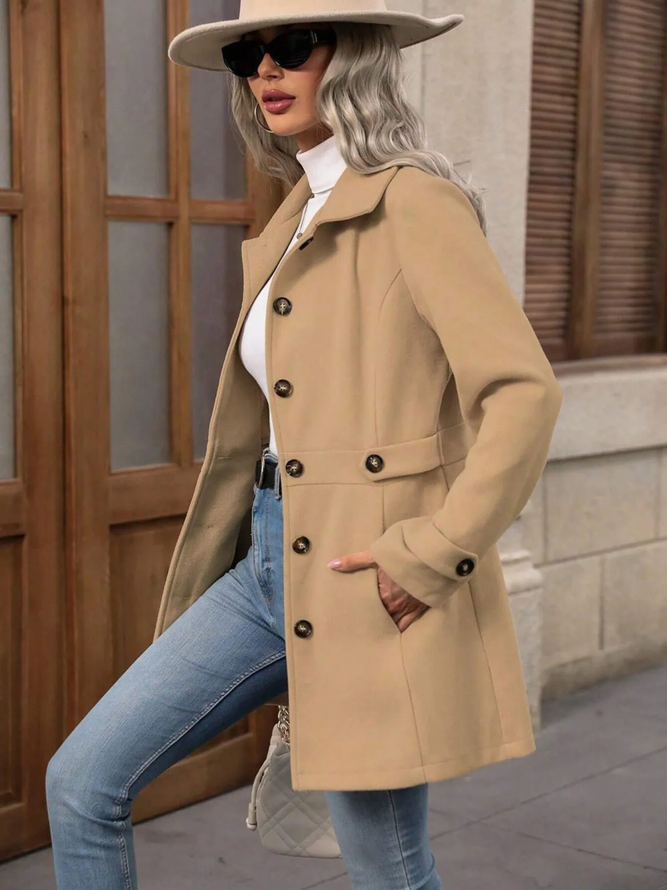 Button Up Long Sleeve Coat - Image 10