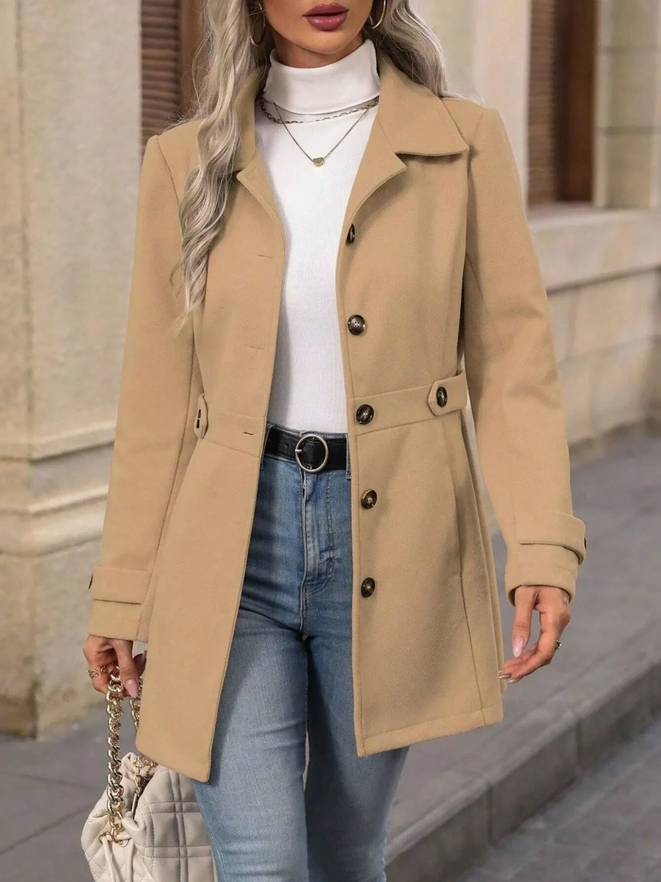 Button Up Long Sleeve Coat - Image 10