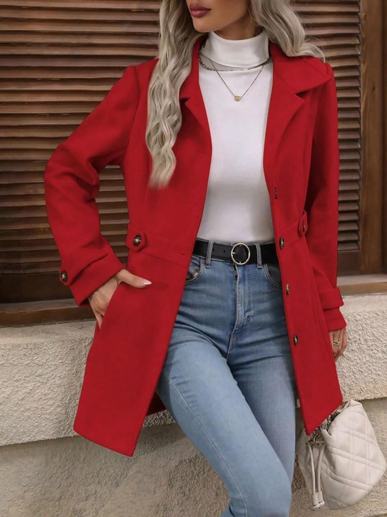 Button Up Long Sleeve Coat - Image 15