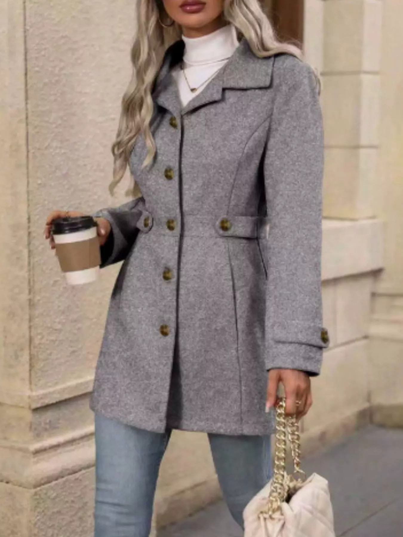 Button Up Long Sleeve Coat - Image 21