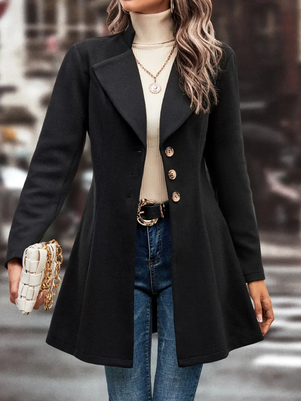 Button Up Longline Coat - Image 2
