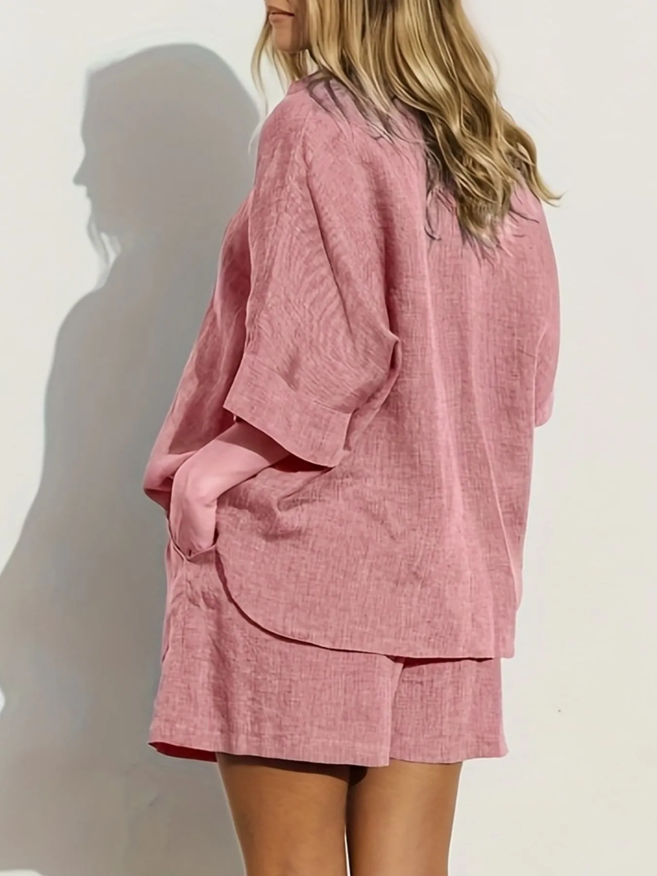 Button-Up Shirt and Shorts Set - Image 9