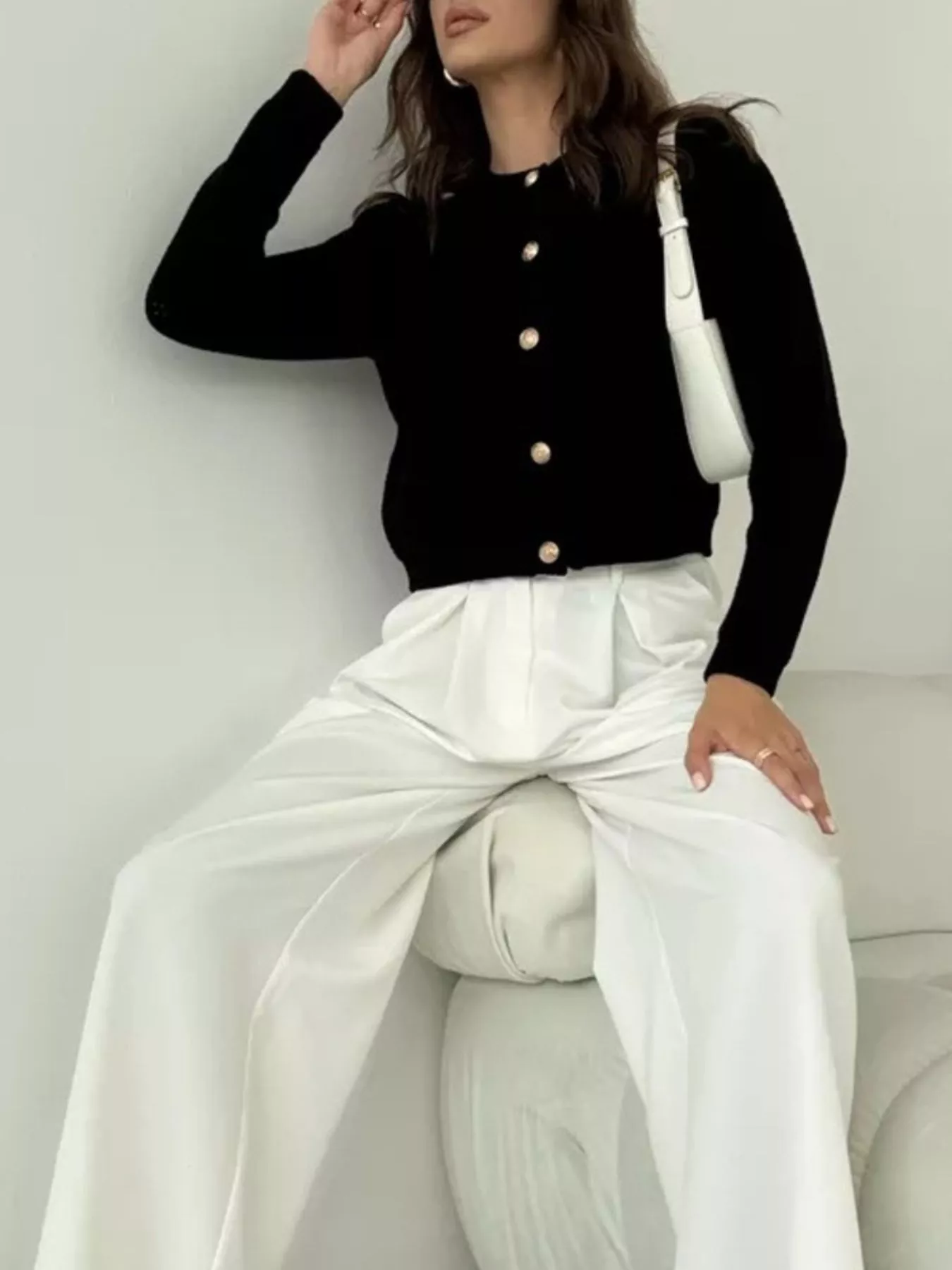 Button Up Texture Knit Cardigan - Image 16