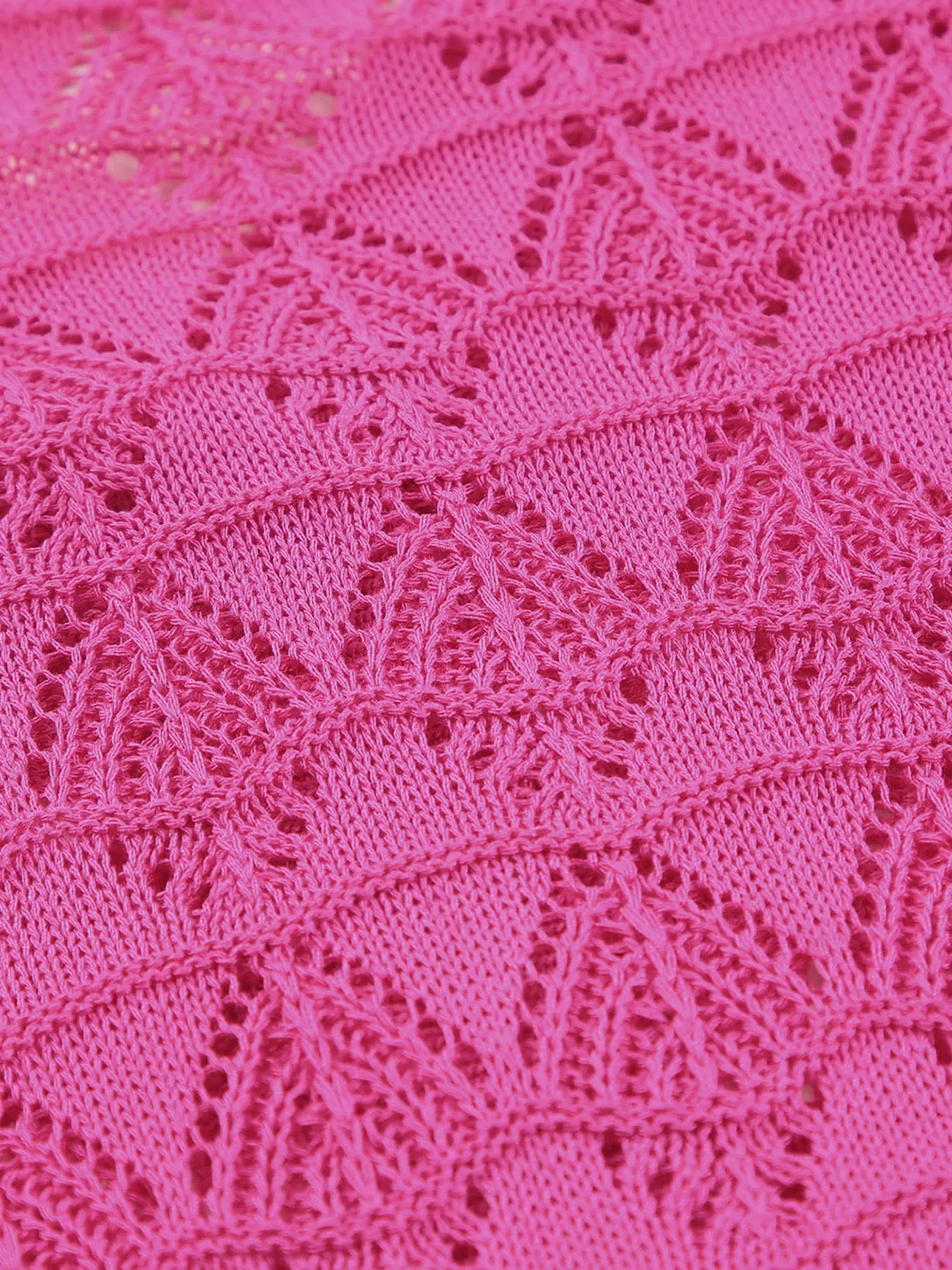 Buttoned Front Openwork Cardigan - Image 8