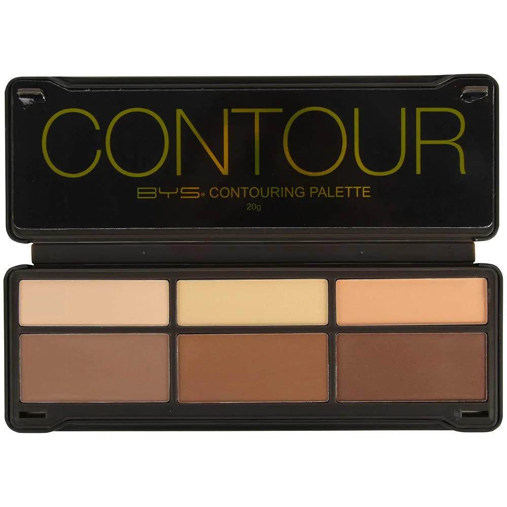 BYS Contour Palette (3x Contouring Powder, 3x Highlighting Powder) 20g/0.7oz