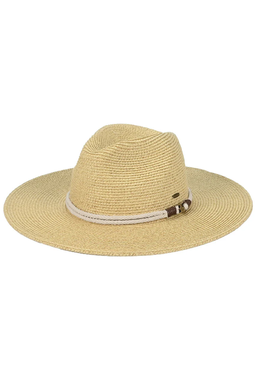 C.C Anchor Rope Trim Band Wide Brim Sun Hat - Image 4