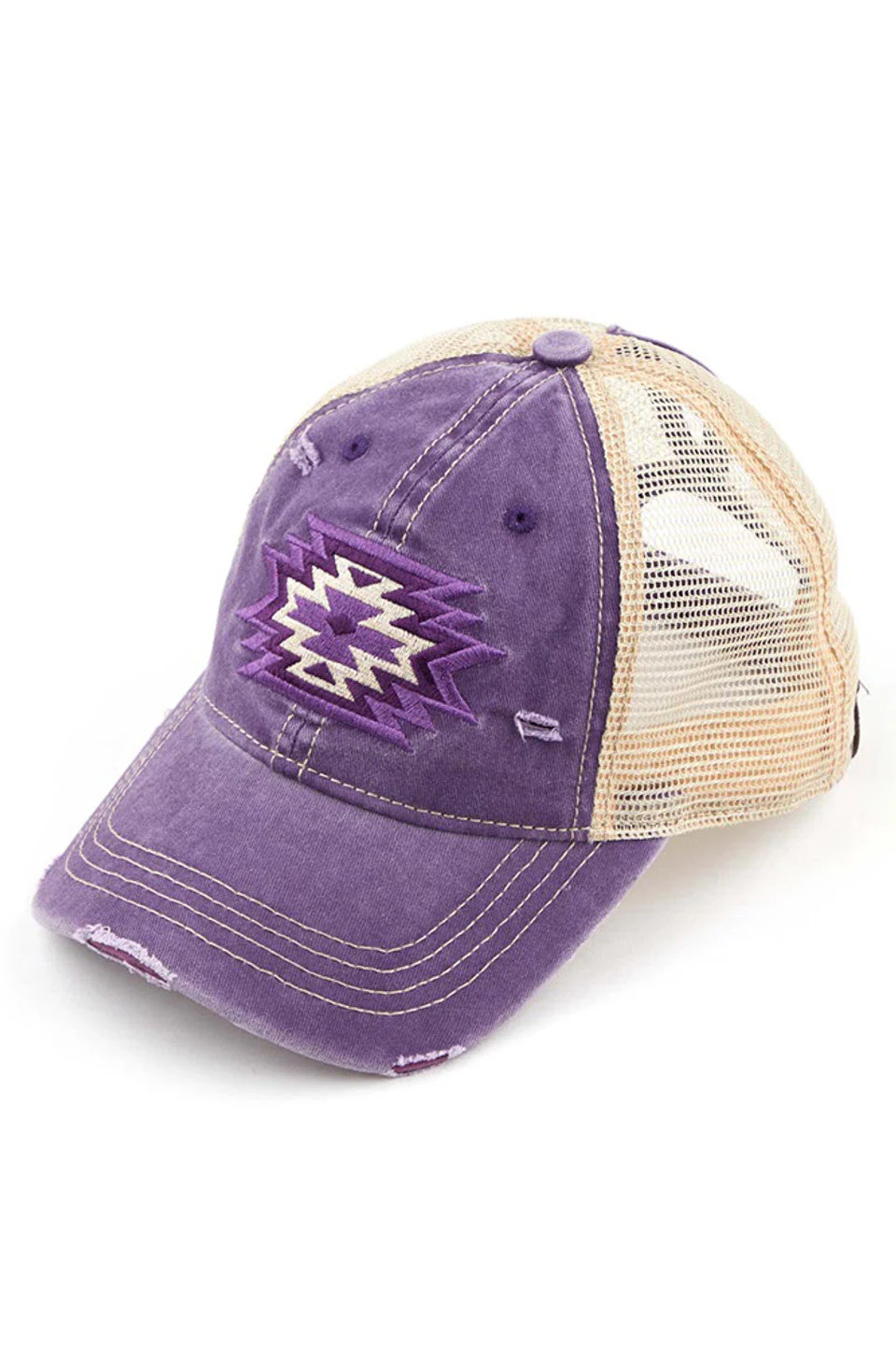 C.C Aztec Patch Mesh Pony Cap - Image 5