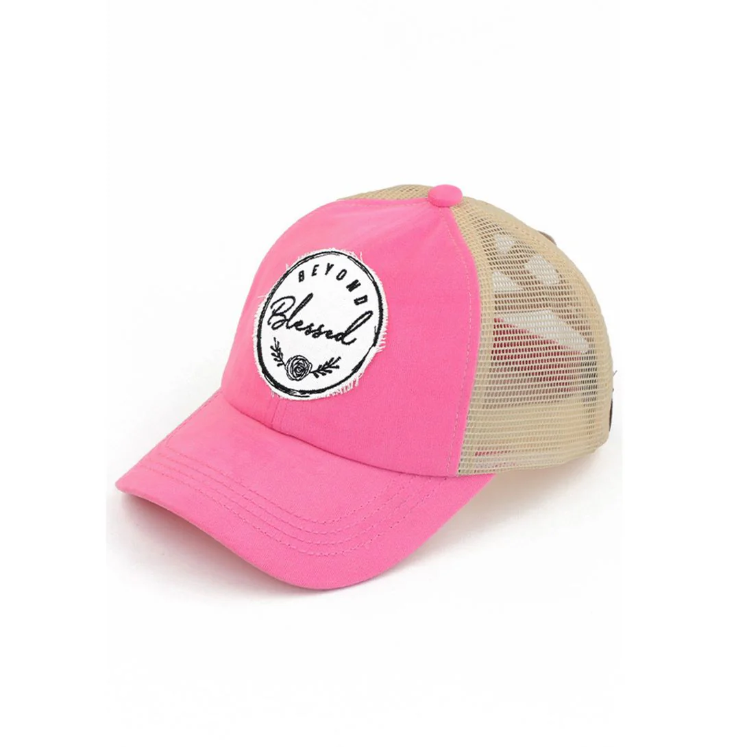 C.C BEYOND BLESSED Patch Criss-Cross Pony Cap - Image 5