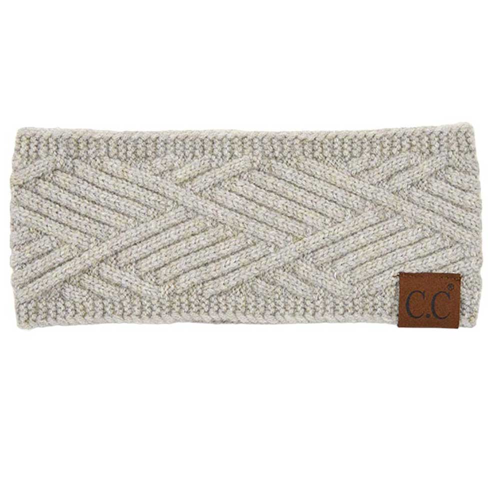 C.C Diagonal Stripes Criss Cross Pattern Earmuff Headband - Image 13