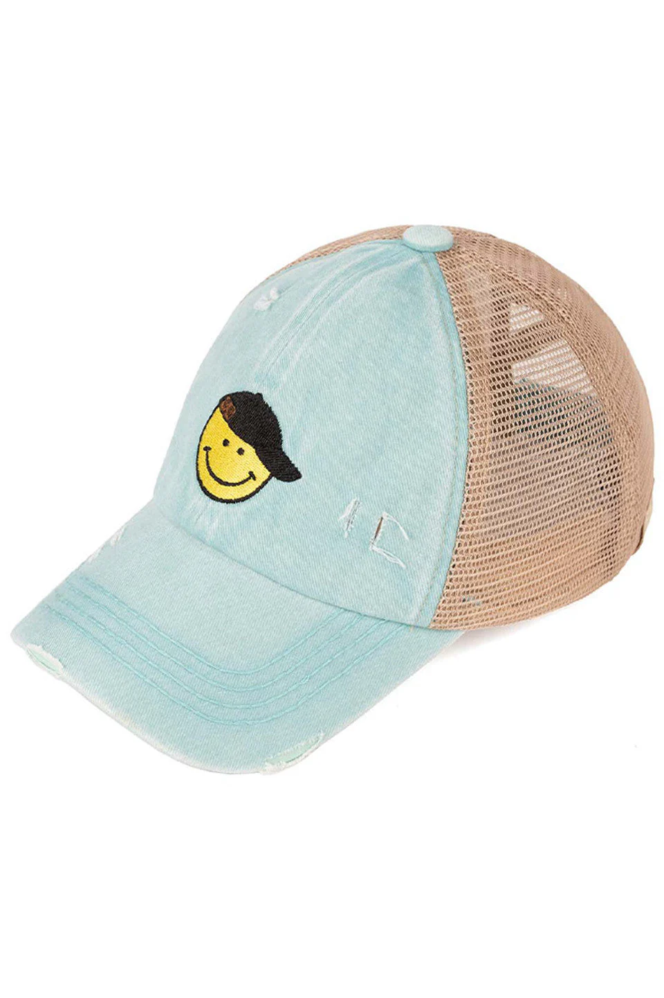 C.C Glitter Smiley Patch Kids Pony Cap - Image 5