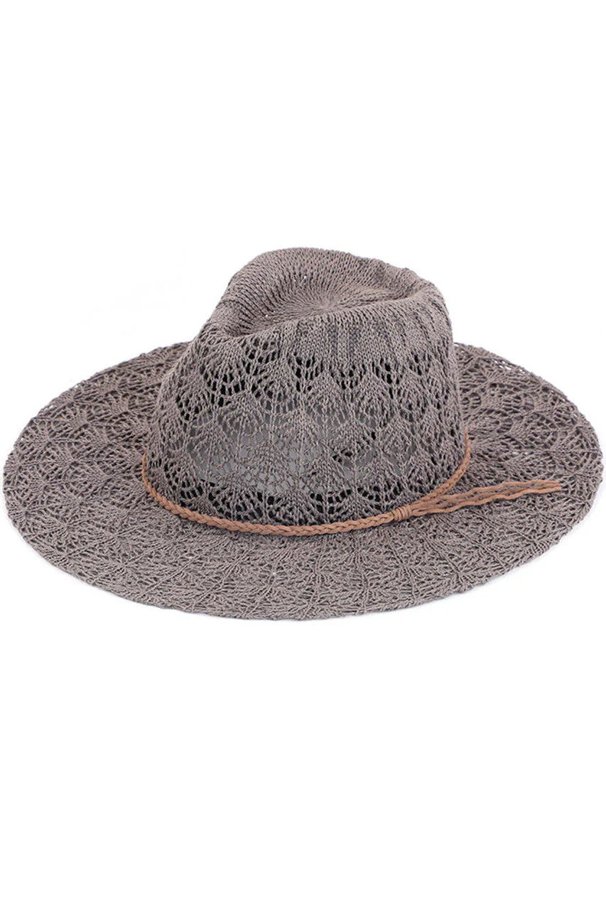 C.C HORSESHOE LACE KNITTING PANAMA HAT - Image 5