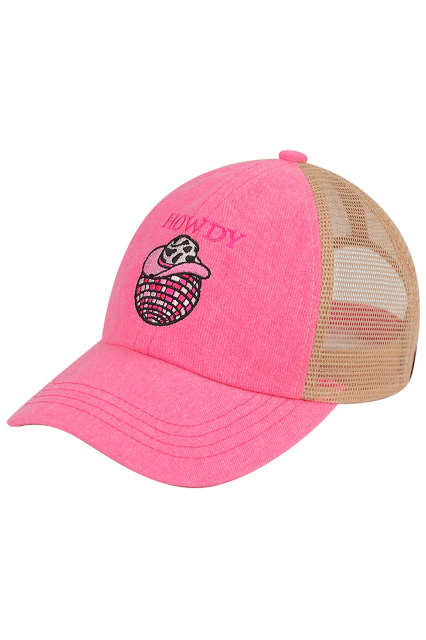 C.C Howdy Discoball Embroidered Baseball Cap - Image 3