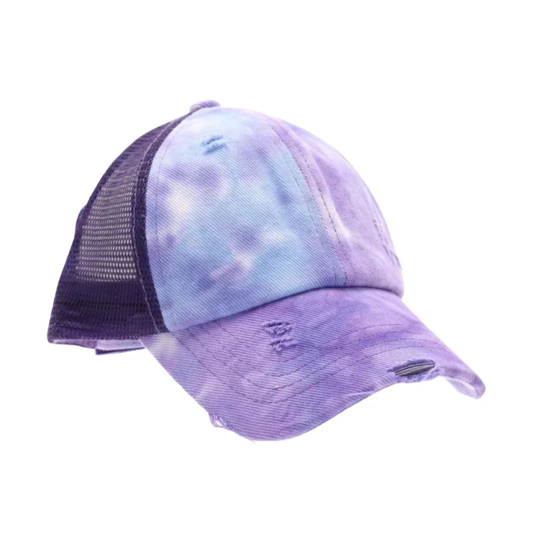 C.C Kids Tie Dye Criss-cross Pony Cap - Image 7