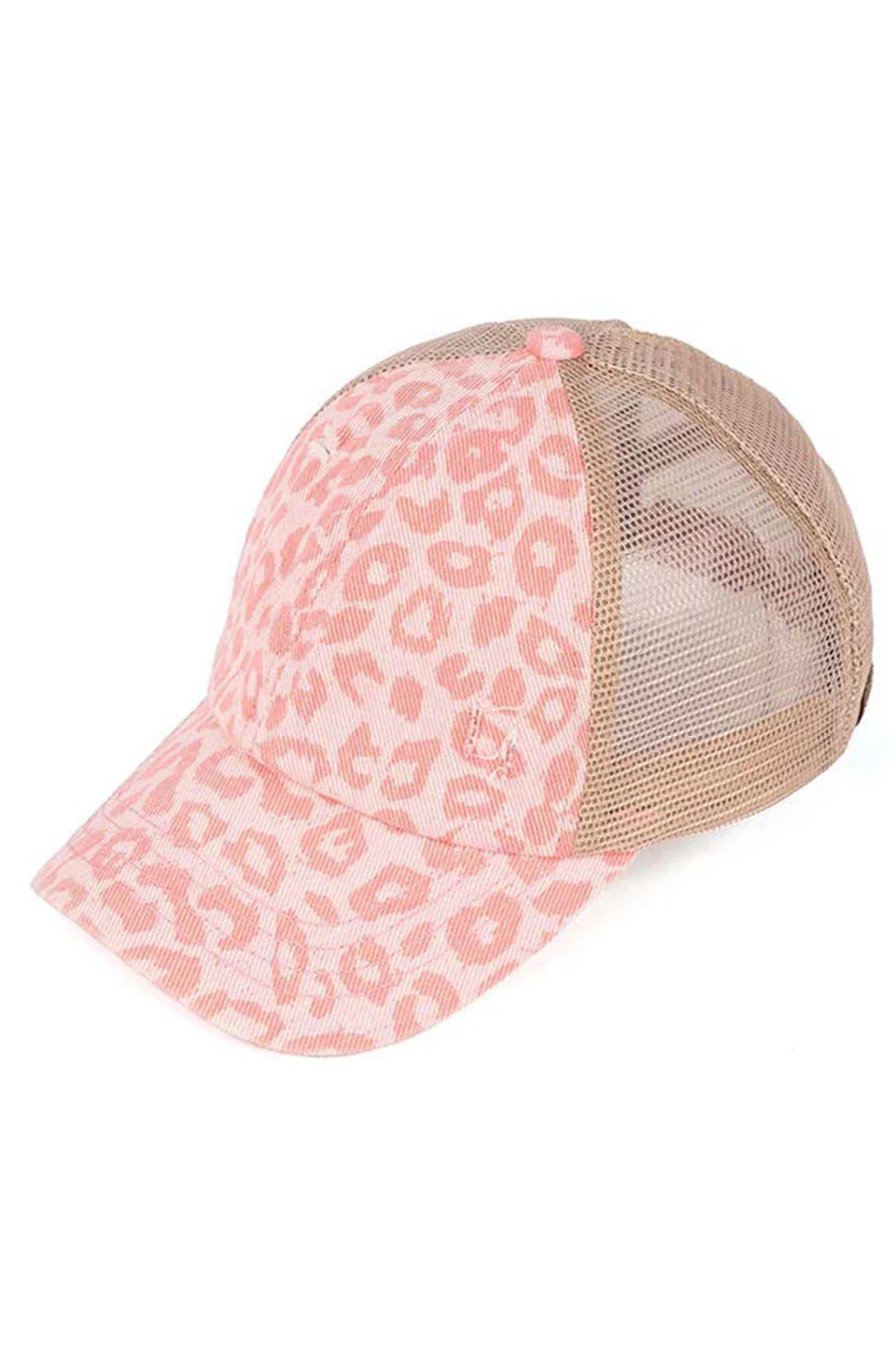 C.C Leopard Pattern Criss Cross Pony Cap - Image 5