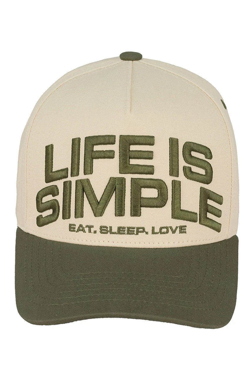 C.C LIFE IS SIMPLE EAT, SLEEP, LOVE Trucker Cap