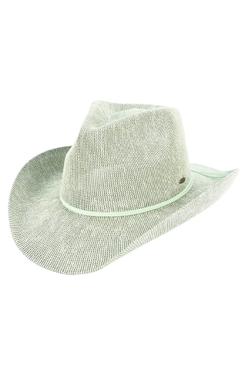 C.C Metallic Band Trim Cowboy Hat - Image 5