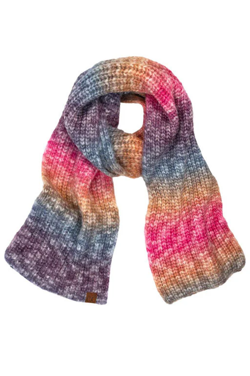 C.C Multi Color Rib Knit Scarf - Image 2